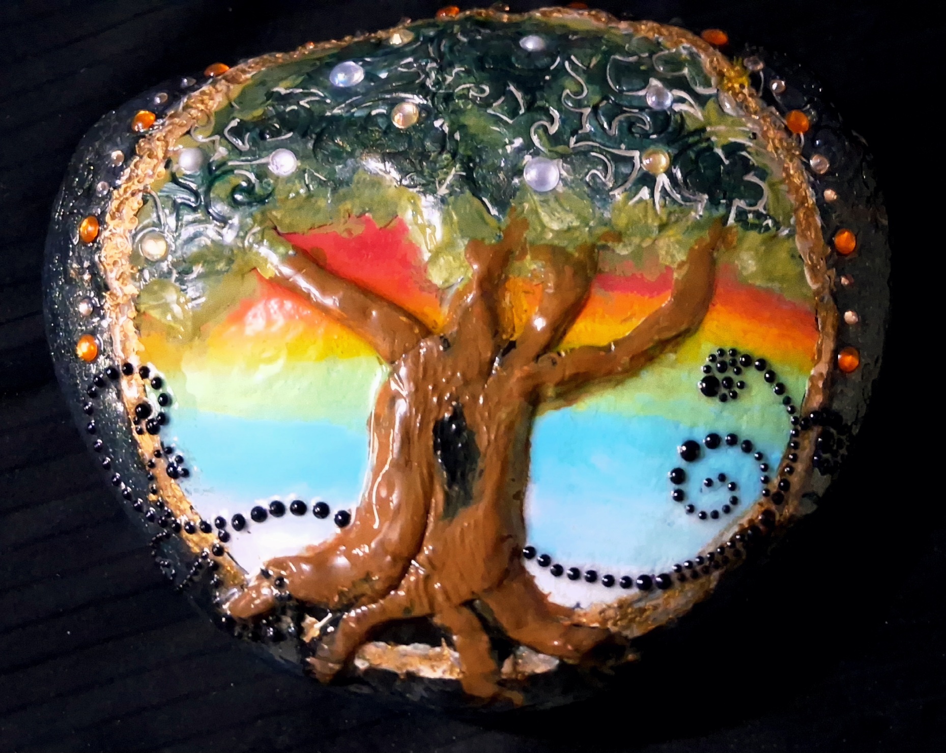 The Learning Tree — acrylic on stone
