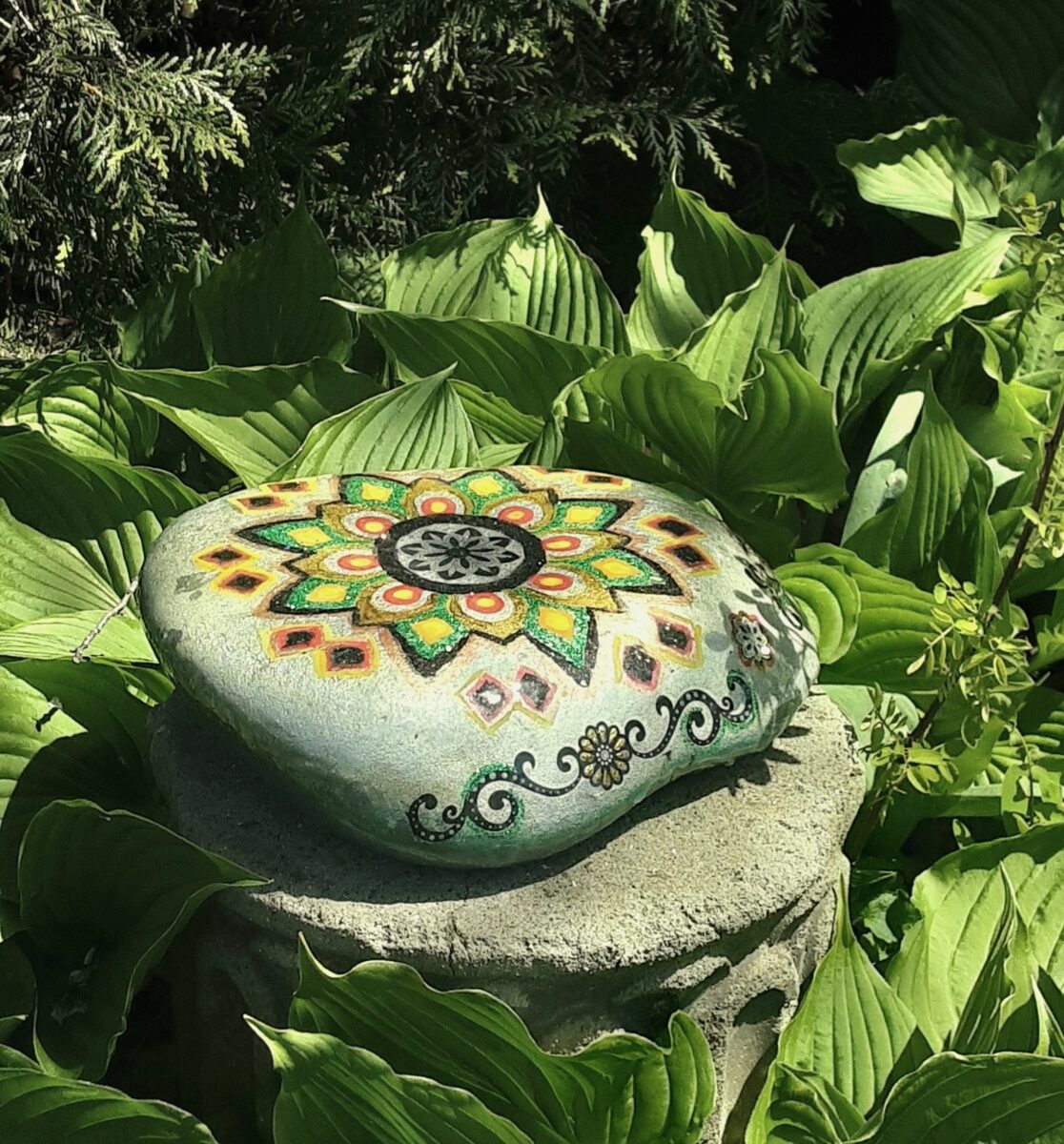 Milagro — acrylic on stone